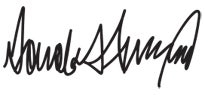 Signature of Donald Trump